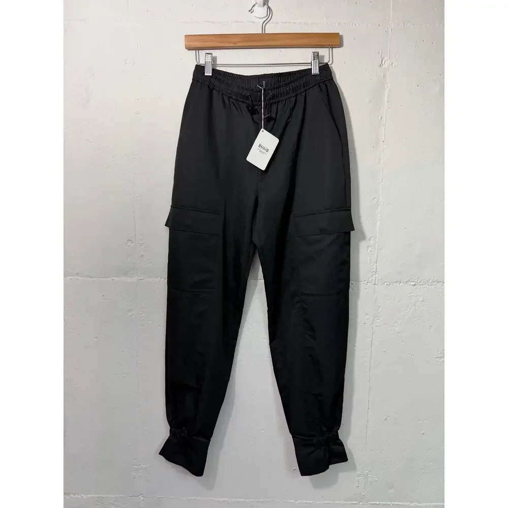 NEW Wolford Womens 80s Street Style Satin Trousers Size XS Black